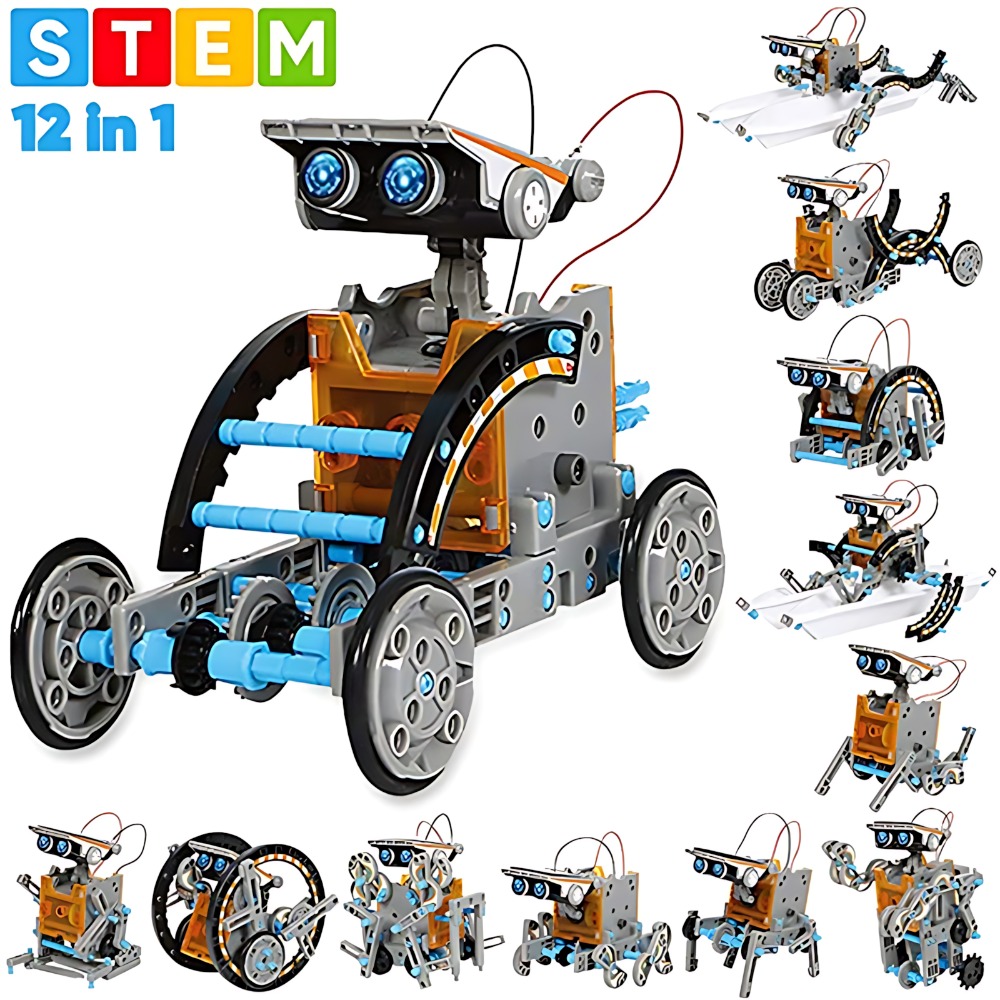 Science Robotics - Zonne-robot bouwstenen 12 in 1 wetenschappelijke