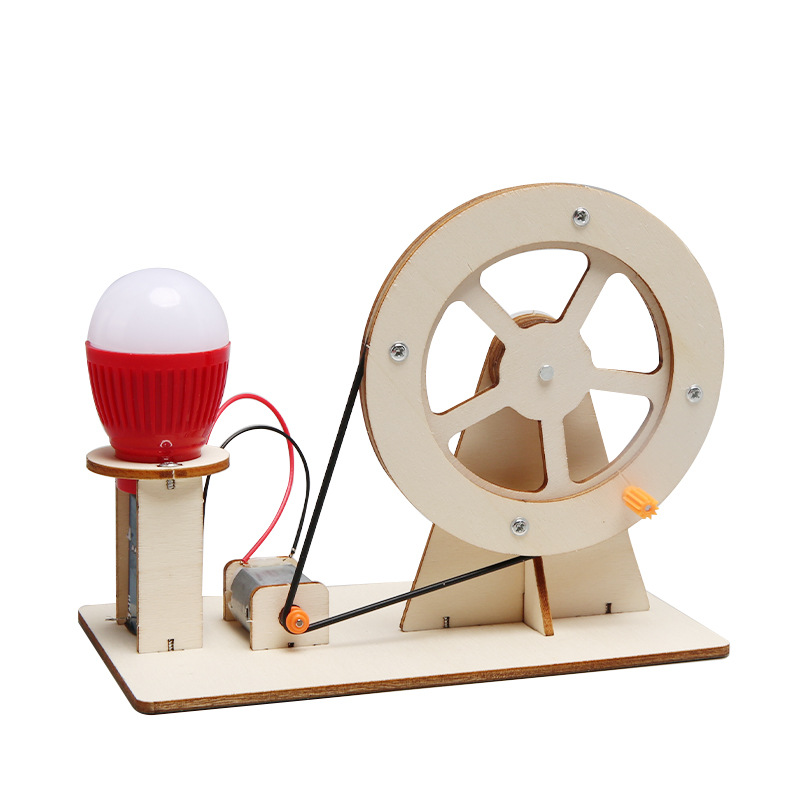 Science Project Kit - Mini DIY Hand Crank Generator Gloeilamp