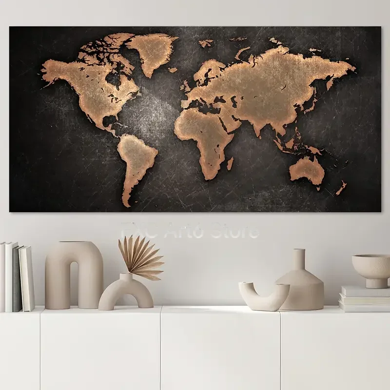 Star Map Poster - 1PC frameloze canvasposter, moderne kunst, wereldkaart