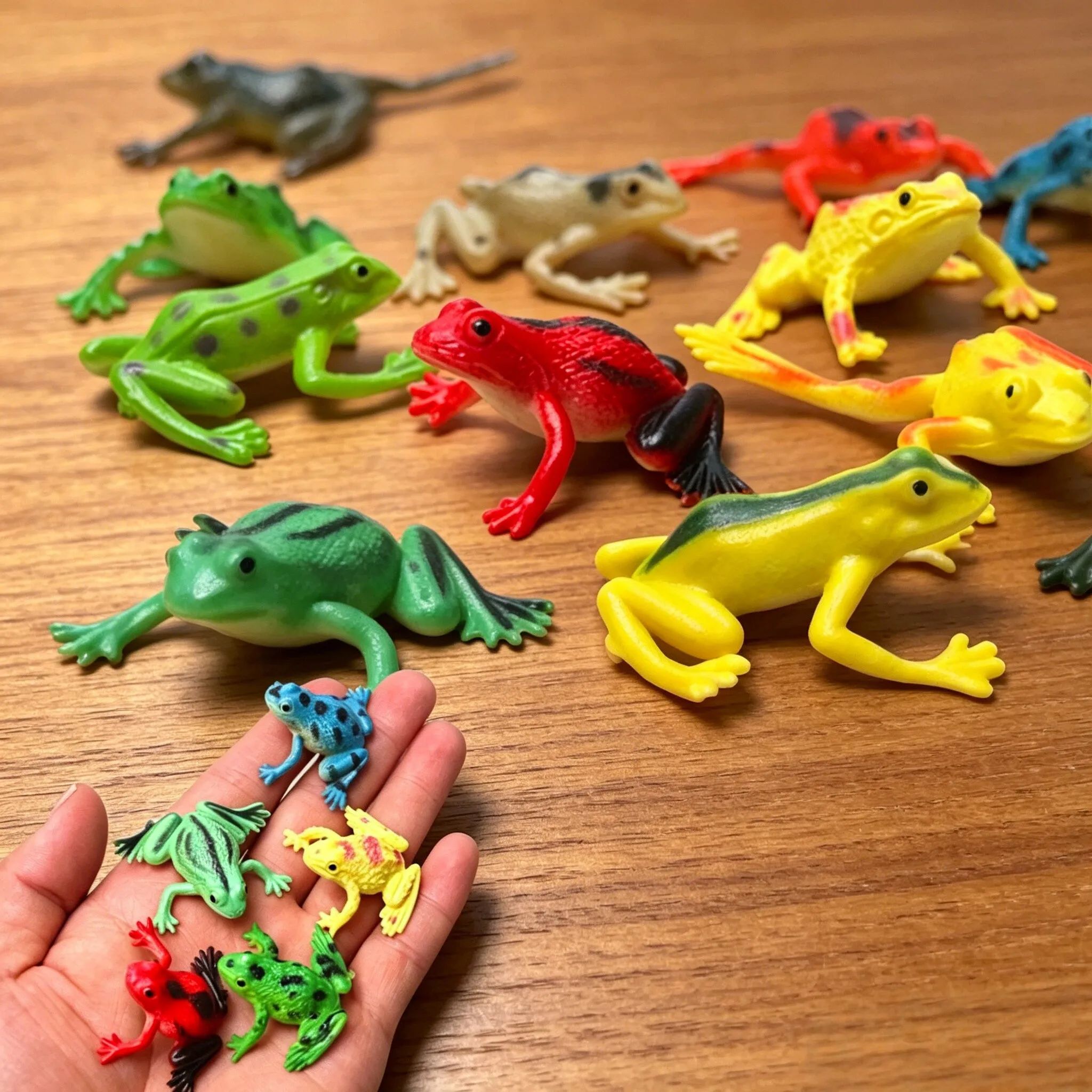 Science And Hobby - 12 stuks realistische kikkers standbeeld kinderen