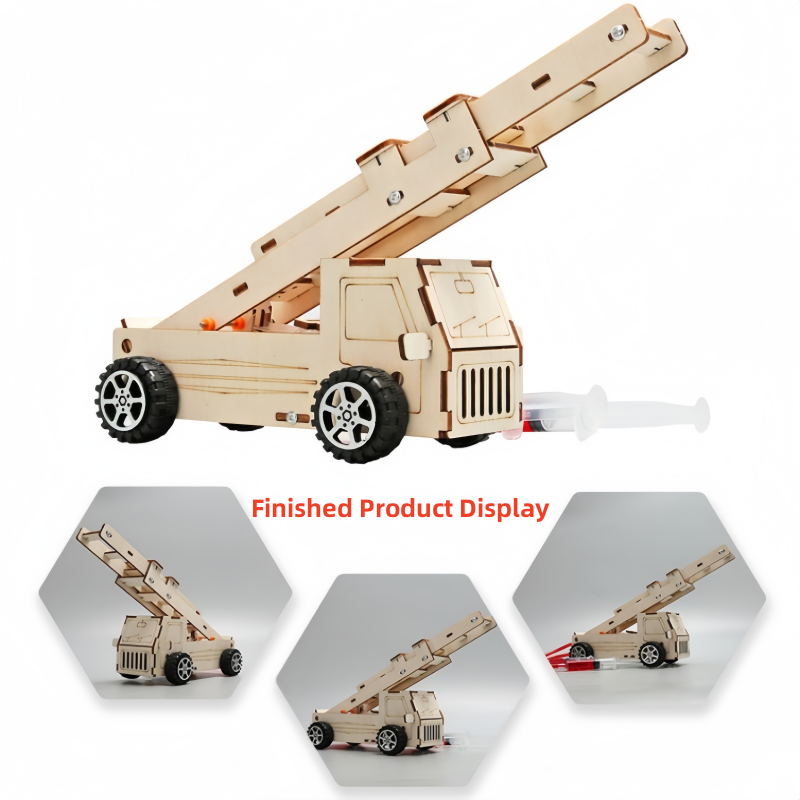 Science Project Kit - DIY houten ladder brandweerwagen modelkit voor