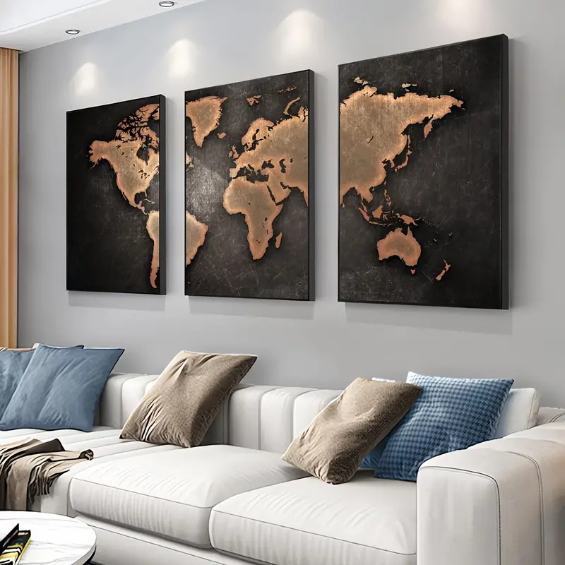 Retro Wereldkaart 3 stks/set C - Star Map Poster recensie en prijs