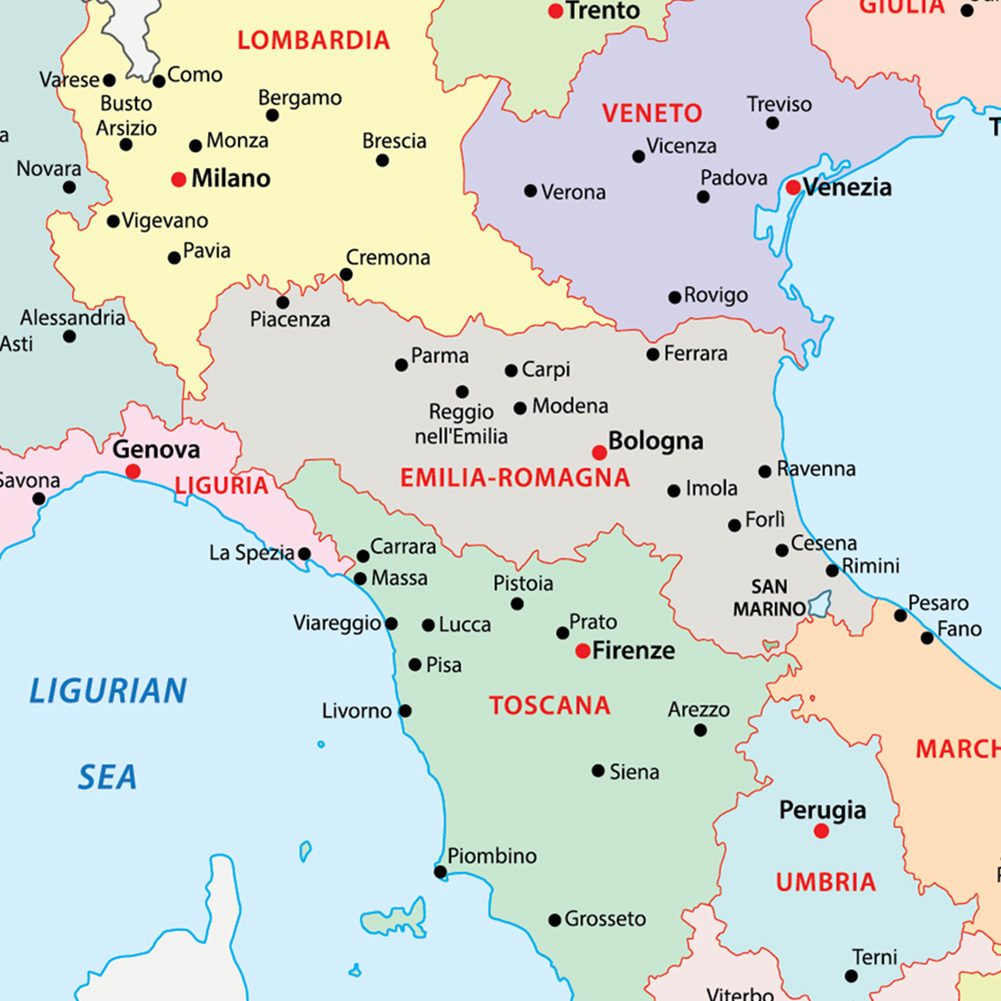 42*59Cm In Italiaanse Politiek - Star Map Poster recensie en prijs